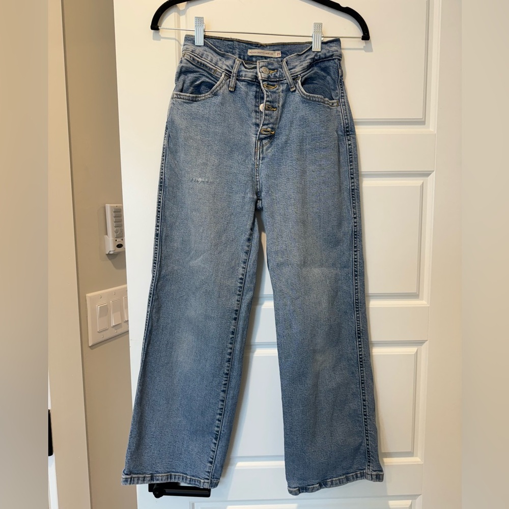 Levi’s Mile High Cropped Wide Leg Jeans - Size 25